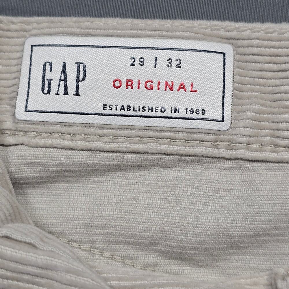 Gap Original Tan Khaki Corduroy Pants Classic Straight 100% Cotton Mens Size 29 - Picture 3 of 12